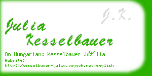 julia kesselbauer business card